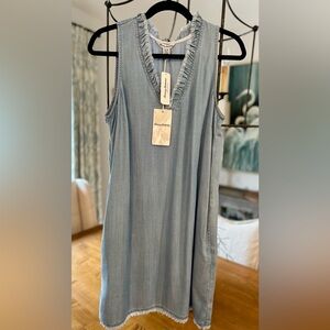 Tommy Bahama chambray sleeveless dress.